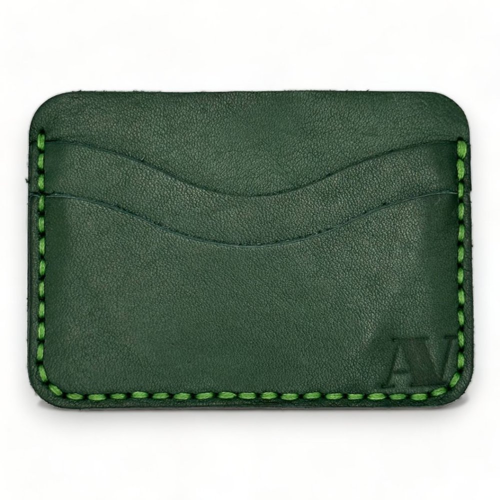 Handmade Card Holder Genuine Leather Slim Pocket Wallet ID Money For Women Men
